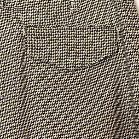 Sandrine Rose Houndstooth Straight Leg Cropped Pants Tan/Brown Women Small NWT - Picture 7 of 10